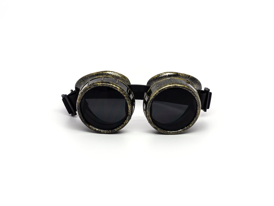12 Pack: Steampunk Retro Burningman Goggle Style Wholesale Sunglasses