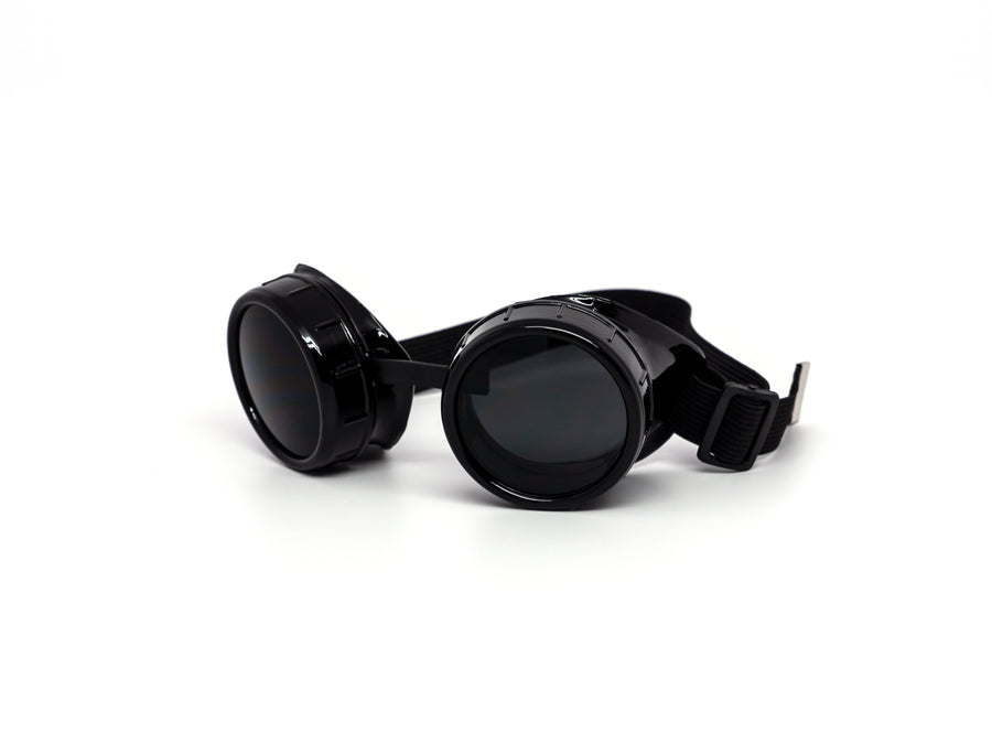 12 Pack: Steampunk Retro Burningman Goggle Style Wholesale Sunglasses