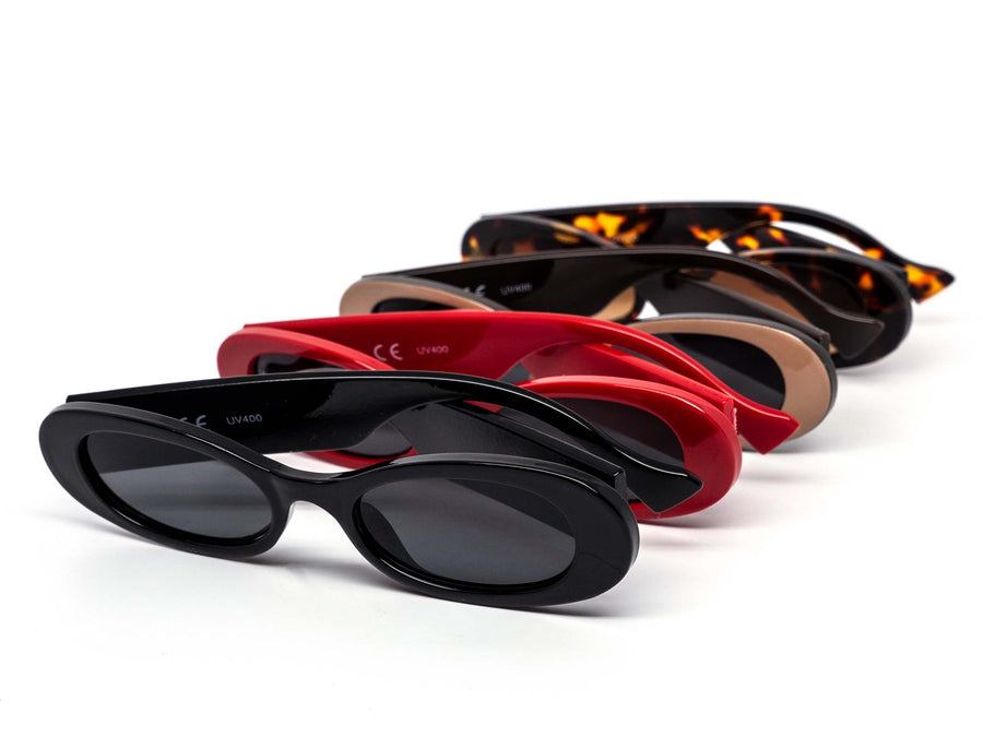 12 Pack: Trendy Oval Thick Wholesale Sunglasses