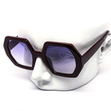 12 Pack: Undercover Trendy Hexagonal Color Gradient Wholesale Sunglasses