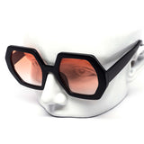 12 Pack: Undercover Trendy Hexagonal Color Gradient Wholesale Sunglasses