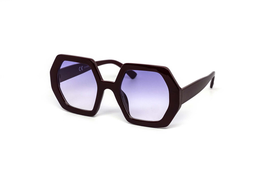 12 Pack: Undercover Trendy Hexagonal Color Gradient Wholesale Sunglasses
