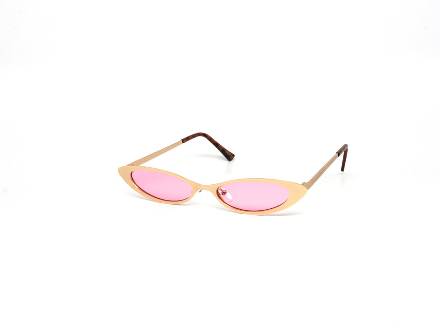 12 Pack: Super Slim Metal Cateye Color Wholesale Sunglasses